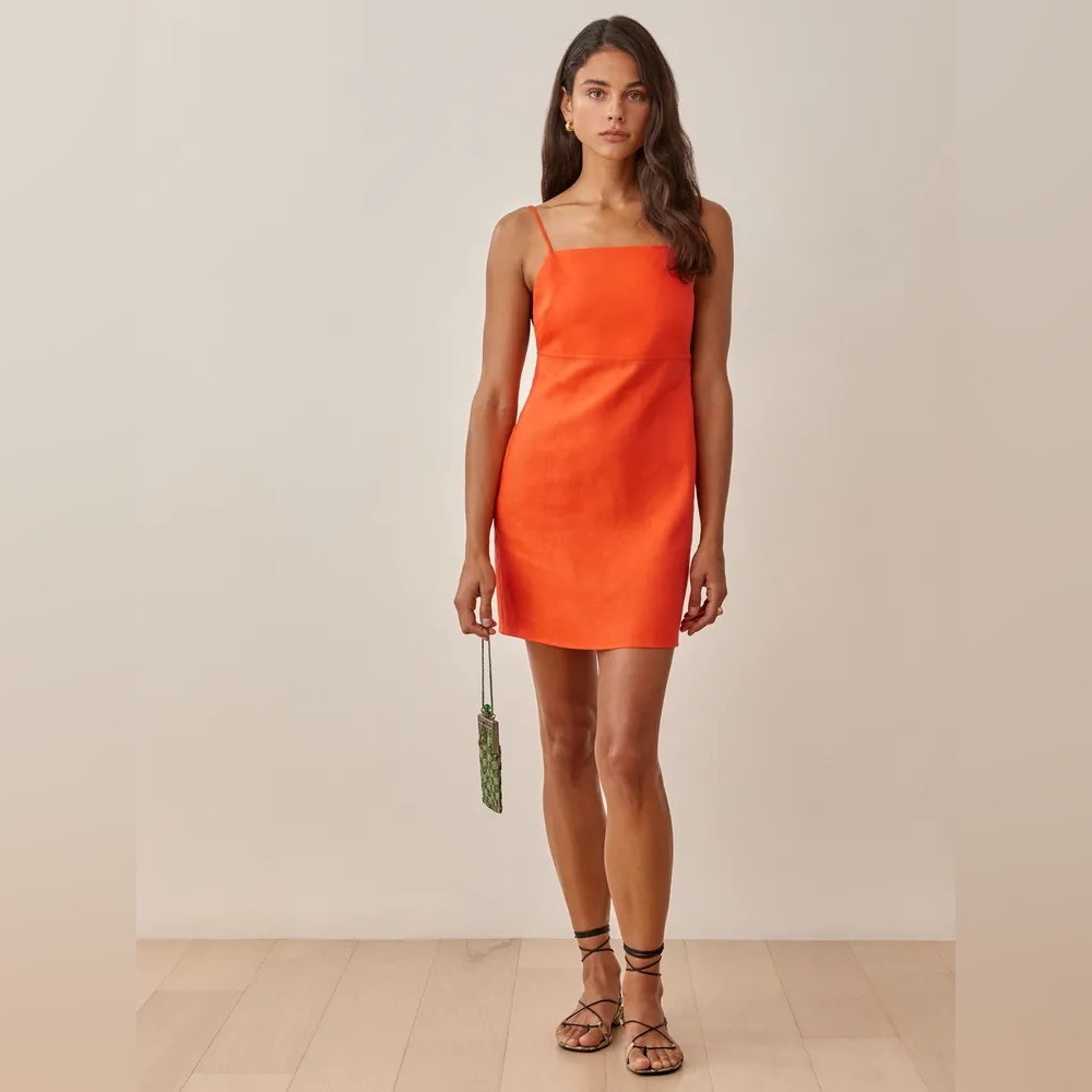 Reformation Orange Mini Dress